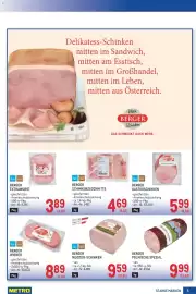 Metro Flugblatt Seite 5: Berger GastroSchinken €5,99, Berger Wiener €8,89