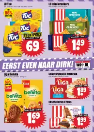 Dirk folder week 44 Pagina 17: LU mini crackers €1,49, LU Scholiertje of Pim's €1,99