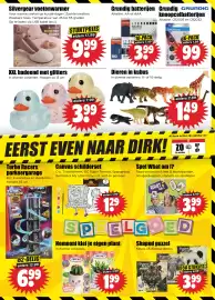 Dirk folder week 44 Pagina 26: XXL badeend met glitters €3,99, Silvergear voetenwarmer €9,99