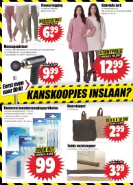 Dirk folder week 44 Pagina 27: Deurstopper €2,99, Fleece legging €6,99