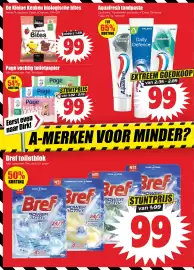 Dirk folder week 44 Pagina 4: Biologische Bites met Haver & Aardbei €0,99, Page vochtig toiletpapier €0,99