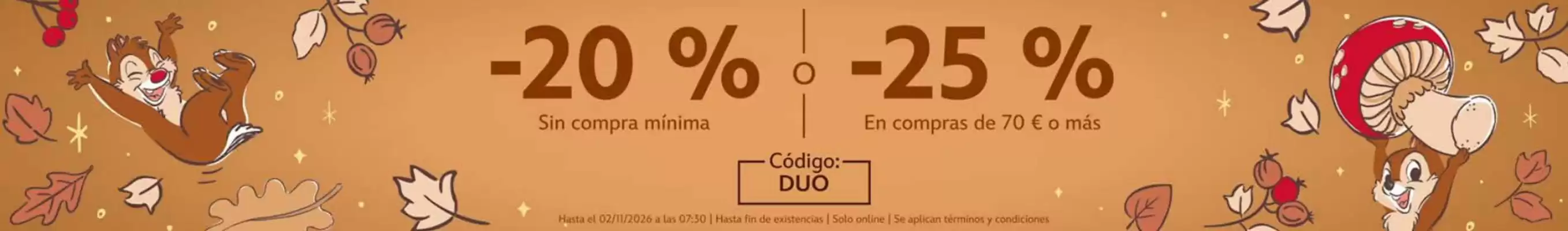 Disney (válido hasta el 2-11)