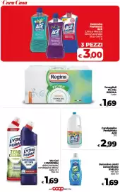 Volantino Coop Pagina 40: Candeggina profumata ACE €2,99, Detersivo Pavimenti ACE €3,00