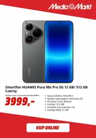 Media Markt gazetka tydzień 43 Strona 7: Smartfon HUAWEI Pura 90s Pro 5G €3.999,00