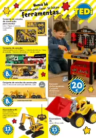 Catálogo TEDi Página 12: Conjunto de veículos €8,00, Conjunto de veículos de construção €8,00
