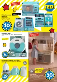 Catálogo TEDi Página 16: Cozinha XL €50,00, Aspirador robô home fun €8,00