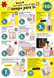 Catálogo TEDi Página 20: Conjunto de cuidados corporais €3,00, Conjunto de presente em banheira €7,00
