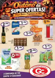 Folheto GidaCarnes Supermercados Página 1: Arroz agulha cigala €1,19, Azeite fina flor €2,99
