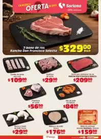 Folleto Soriana Híper Página 3: Costilla de cerdo para asar €109,00, Rancho Don Francisco Selecta €209,00