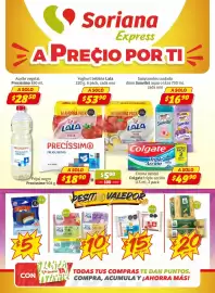 Folleto Soriana Express Página 1: Suavitel suavizantes cuidado diario €1.690,00, Precíssimo Aceite vegetal comestible €28,50