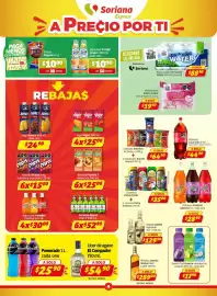 Folleto Soriana Express Página 4: Caribe Cooler €1.090,00, Refresco Peñafiel Sabores €28,90