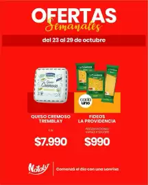 Catálogo Super Nataly semana 43 Página 3: Tremblay queso cremoso tradicional €7.990,00, La providencia fideos €990,00