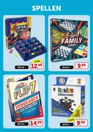 Boekenvoordeel folder Pagina 7: Rubik's coach cube €9,99, 4 op 'n rij chaos €12,99
