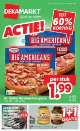 Dekamarkt folder week 44 Pagina 1: Dr. Oetker Big Americans pizza €1,99, Hak Appelmoes €2,09