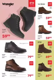 Scapino folder Pagina 11: Van beers Veterboots €59,99, Bugatti leren heren veterschoenen bruin €79,99