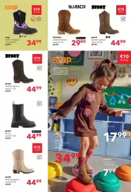 Scapino folder Pagina 17: Stap suède meisjes cowboy enkellaarsjes bruin €34,99, TwoDay meisjes sweater jurk bruin €17,99