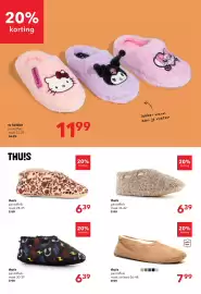 Scapino folder Pagina 18: Thu!s leren heren Spaanse sloffen cognac €7,99, Thu!s jongens sloffen met game print €6,39
