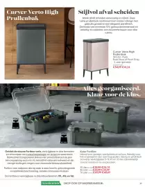 Marskramer folder Pagina 29: Curver verto high prullenbak 54L push pearl rose €41,24, Keter fortbox 76l €49,49