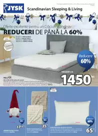 Catalog JYSK Pagină 1: Selenit pătură din fleece €35,00, Hamar pernă din spumă cu memorie €65,00