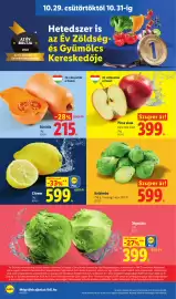 Lidl akciós újság hét 44 Oldal 2: AZ ÉV BOLTJA 2026 Az Év Zöldség- és Gyümölcskereskedője 10.29. csütörtöktől 10.31-ig