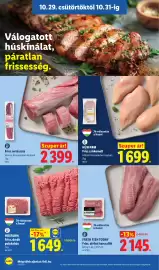 Lidl akciós újság hét 44 Oldal 8: HUSFARM 10.29. csütörtöktől 10.31-ig Válogatott húskínálat, páratlan frissesség. HUSFARM