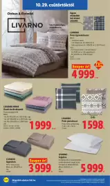 Lidl akciós újság hét 44 Oldal 4: Livarano ágytakaró €3.999,00, Livarno fejpárna €5.999,00