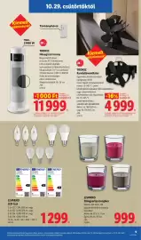 Lidl akciós újság hét 44 Oldal 9: Livarno led-izzó €1.299,00, Livarno illatgyertya üvegben €999,00