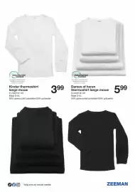 Zeeman folder Pagina 25: Dames of heren thermoshirt lange mouw €5,99, Kinder thermoshirt lange mouw €3,99