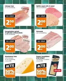 Poiesz folder week 44 Pagina 11: Kipfilet sweet chili of salami €2,00, Katenspek €2,00