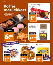 Poiesz folder week 44 Pagina 14: Van Delft dubbeldikjes puur €1,50, Kanis en Gunnink koffiebonen €12,50