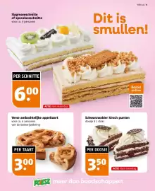 Poiesz folder week 44 Pagina 15: Verse ambachtelijke appeltaart €3,00, Schwarzwalder kirsch punten €3,50