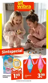Wibra folder Pagina 1: Elektronisch huisdier €1,99, Vliegende Fee €3,99