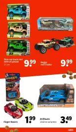 Wibra folder Pagina 14: Driftauto €3,49, Finger Racers €1,99