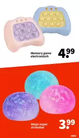 Wibra folder Pagina 6: Memory game €4,99, Stressbal €3,99