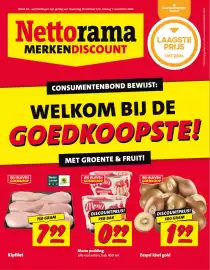 Nettorama folder week 44 Pagina 1: Mona pudding €0,99, Kipfilet €7,99