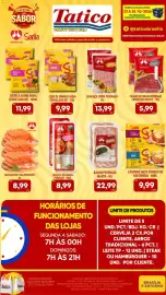 Tabloide Tatico Página 13: Fígado de frango perdigão €5,99, Linguiça calabresa €8,99