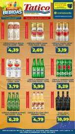 Tabloide Tatico Página 17: Cerveja amstel lager puro malte €2,69, Cerveja heineken long neck puro malte €5,99