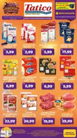 Tabloide Tatico Página 4: Mortadela perdigão ouro defumada fatiada €6,99, Bacon aurora manta defumado €20,99