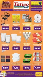 Tabloide Tatico Página 8: Copo descartável facilita transparente €4,99, Assadeira marinex com tampa €39,99