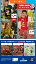 Aldi Süd Prospekt woche 46 Seite 15: Bio Milchreis €2,49, Weihnachts-Pyjama The Grinch €4,99