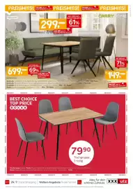 XXXLutz Prospekt Seite 11: Eckbank €699,00, Carryhome esstisch €299,00