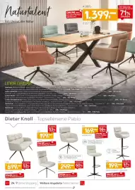 XXXLutz Prospekt Seite 2: Dieter Knoll Armlehnstuhl €249,00, Dieter Knoll Sitzbank €699,00