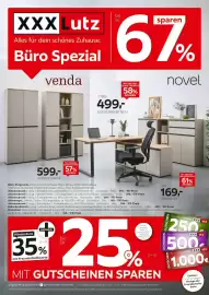XXXLutz Prospekt Seite 1: Novel Eckschreibtisch €499,00, Venda aktenschrank €599,00
