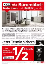 XXXLutz Prospekt Seite 3: XXXLutz Büromöbel- Testerinnen und -Tester gesucht! Die ersten 50 Büromöbel-Käuferinnen und