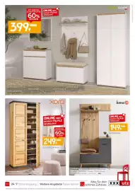 XXXLutz Prospekt Seite 9: Garderobe €149,00, XORA Schuhschrank €249,00
