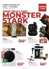 Hirsch und Ille Prospekt woche 43 Seite 1: NINJA Filterkaffeemaschine €169,00, LG Waschmaschine €529,00
