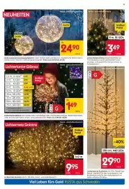 Rusta Prospekt woche 43 Seite 11: Lichterbaum Exclusive €29,90, Lichterkette Glänsa €3,49