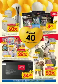 Rusta Prospekt woche 43 Seite 3: Mikrowelle MWO26 €34,90, Bastelartikel €11,00