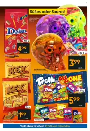 Rusta Prospekt woche 43 Seite 7: Schokolade Cloetta Kexchoklad €1,99, Süßigkeiten Hultén €3,99