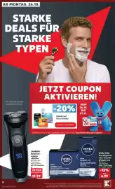 Kaufland Prospekt Seite 10: NIVEA MEN Hydrocare Gesichtspflege Creme €6,99, CARRERA Rotations-rasierer »02475« €19,99